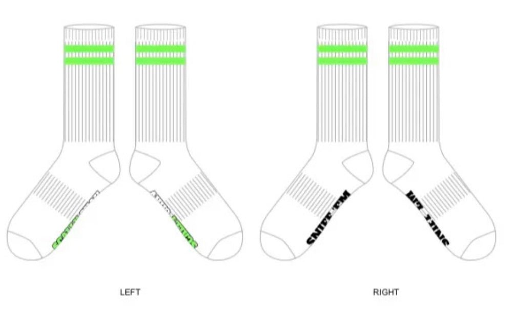 Green stripe Sniff Em socks