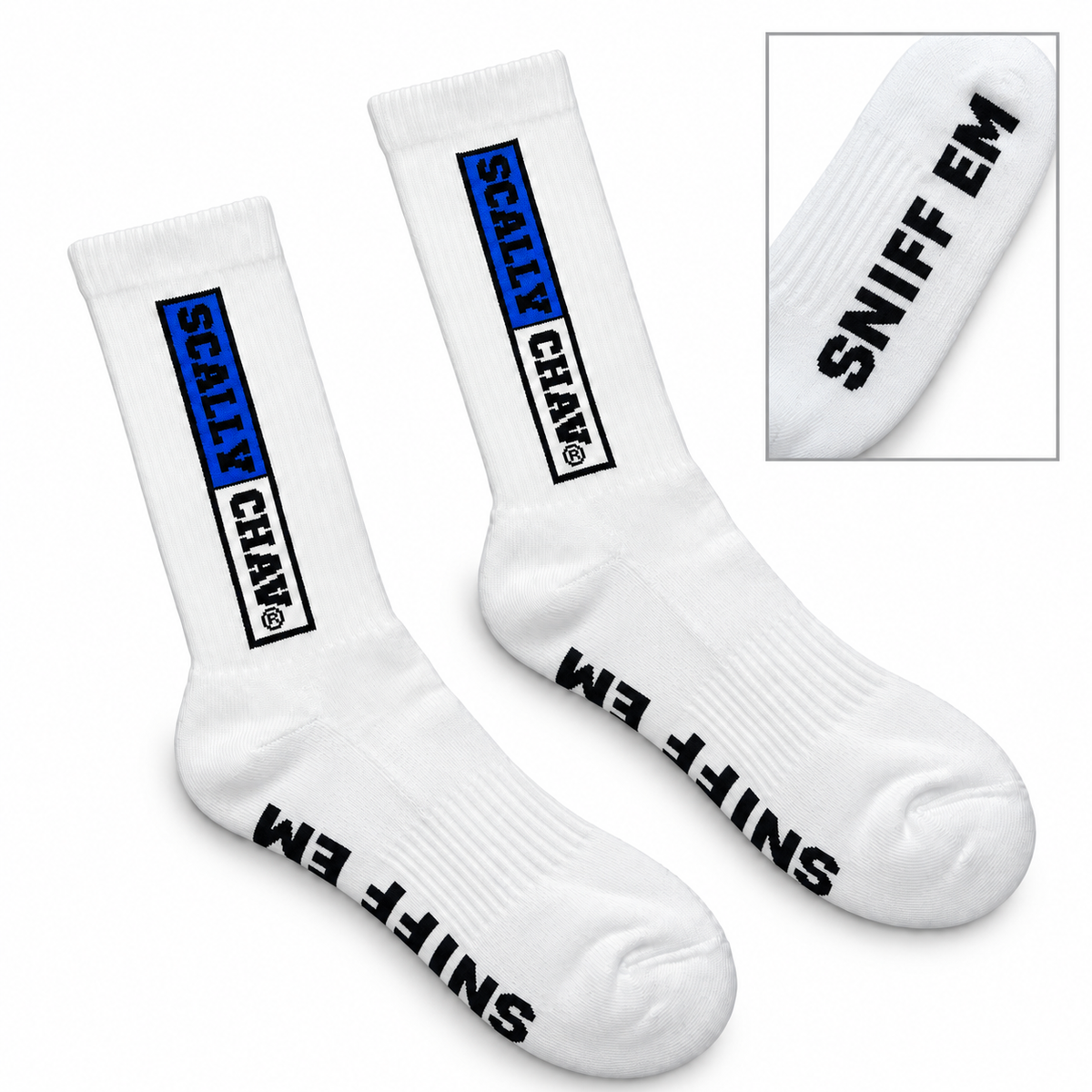 SNIFF EM SOCKS BLUE OG LOGO