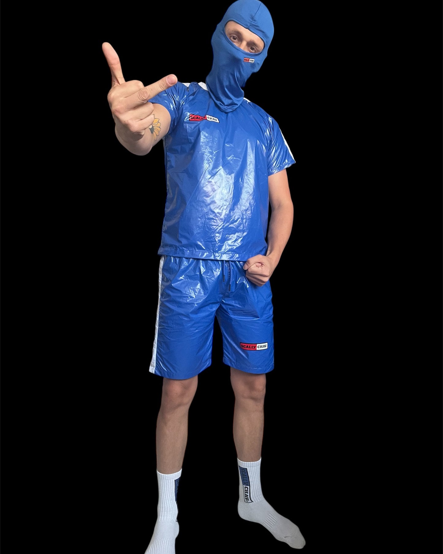 Pre Sale Blue Nylon Twinset