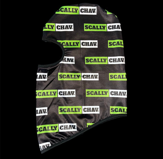 GREEN LOGO ALLOVER PRINT BALACLAVA