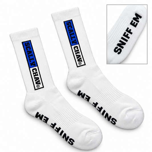 SNIFF EM SOCKS BLUE OG LOGO