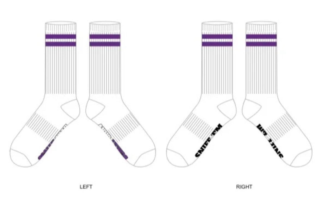 Purple stripe Sniff Em socks