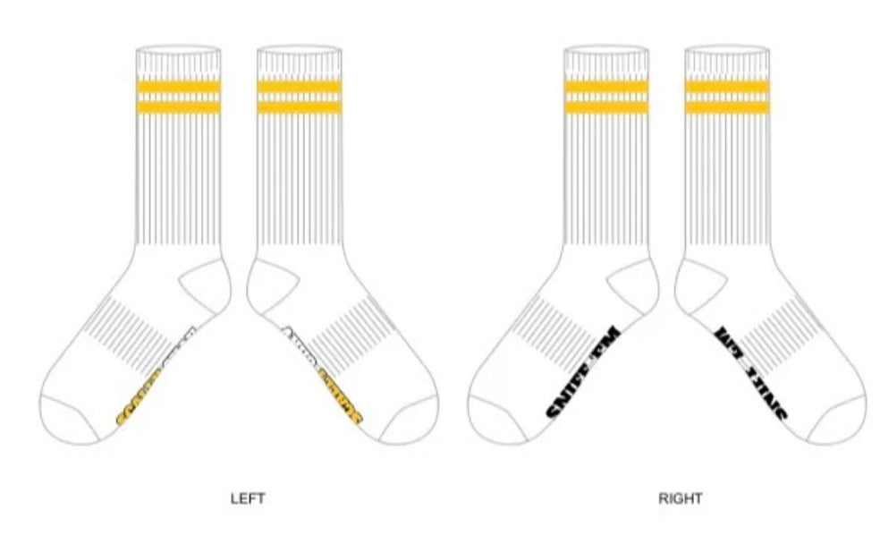 Yellow stripe Sniff Em socks