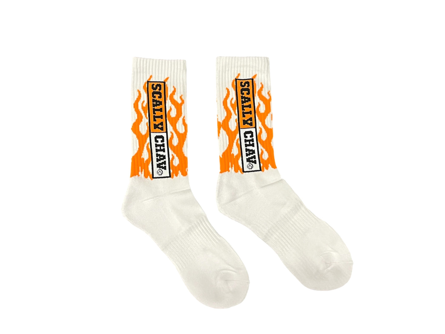Orange Flame Socks