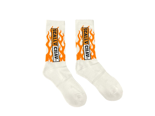 Orange Flame Socks