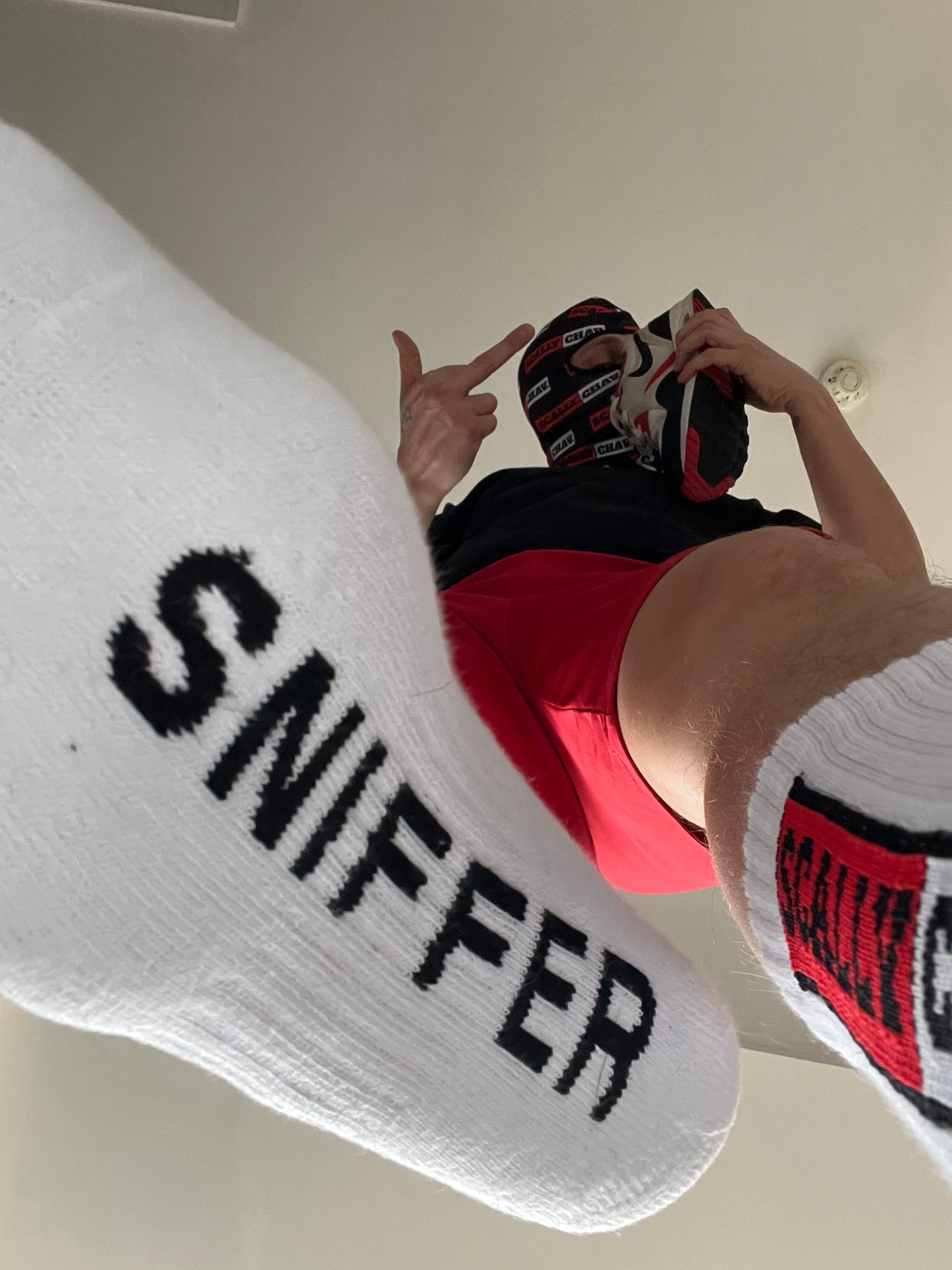SNIFFER SOCKS RED OG LOGO