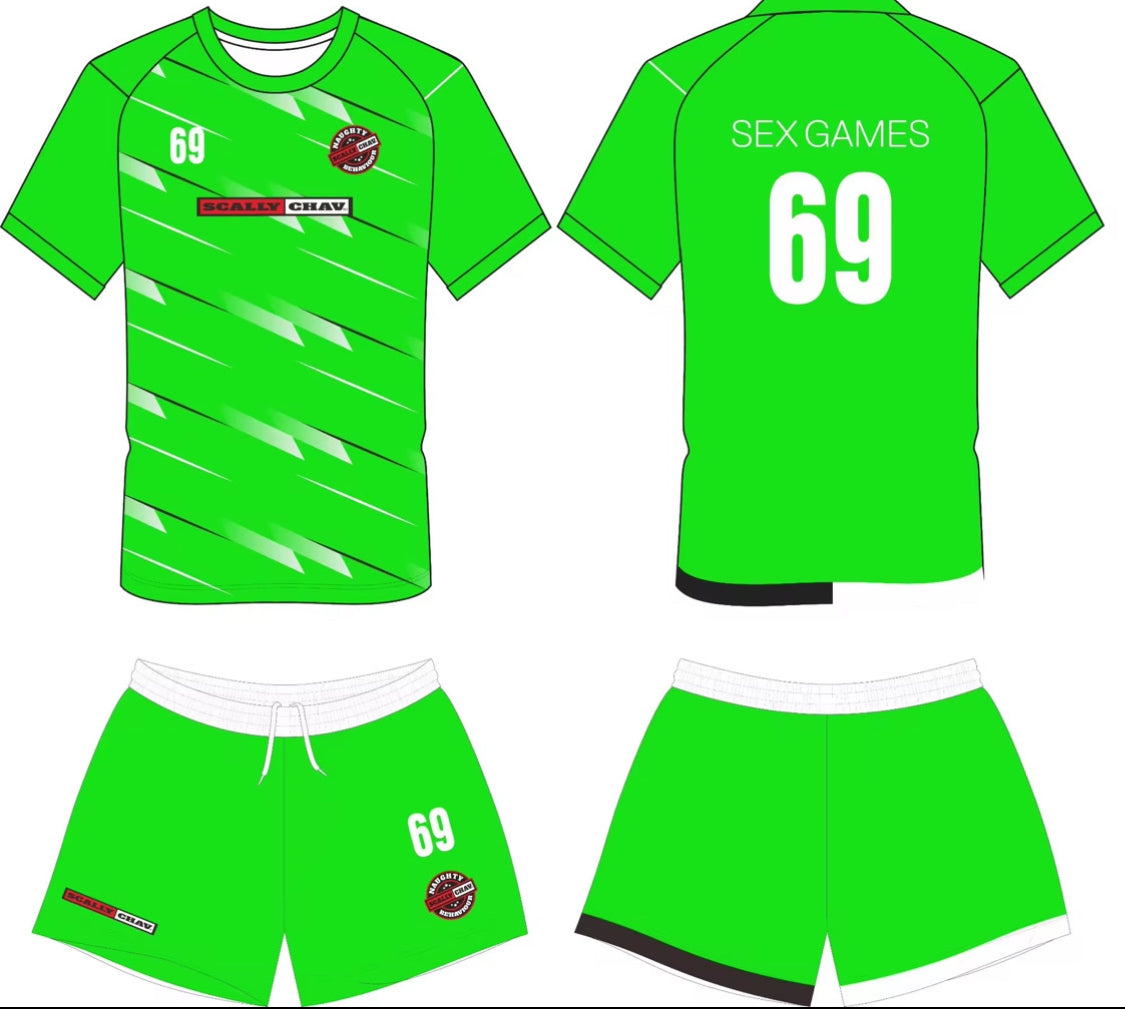 Bright Green Football Kit