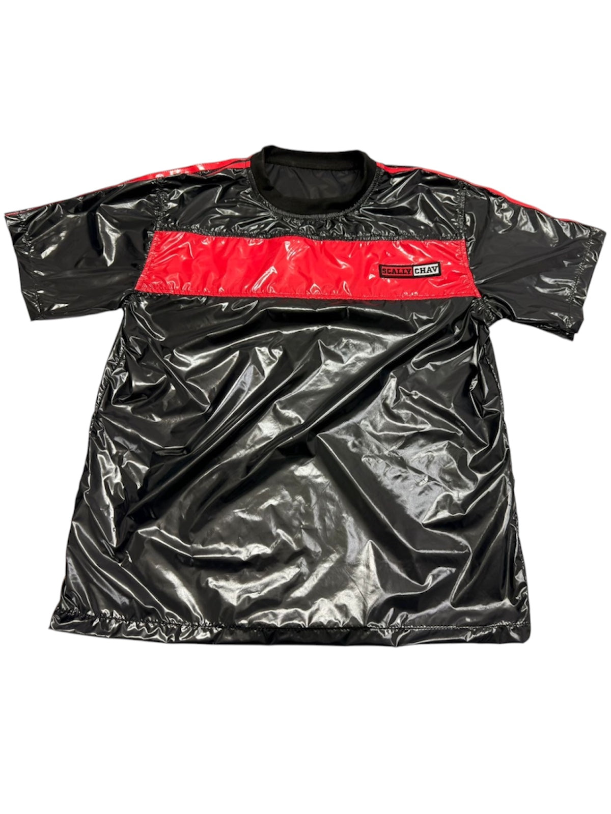 Red And Black Nylon Twinset